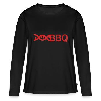 Le barbecue est dans mon ADN - T-shirt manches longues Premium bio Femme - noir - Devant - Julia (174cm)