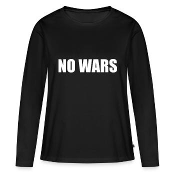 no wars - Women's Premium Organic Long Sleeve Shirt - black - Front - Julia (174cm)