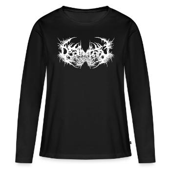 Tee shirt Metalhead avec symbole du logo Death Metal - T-shirt manches longues Premium bio Femme - noir - Devant - Julia (174cm)