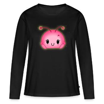 Kawaii - T-shirt manches longues Premium bio Femme - noir - Devant - Julia (174cm)
