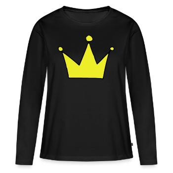 Couronne Prince Princesse prince prince princess - T-shirt manches longues Premium bio Femme - noir - Devant - Julia (174cm)