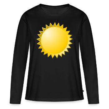 soleil - T-shirt manches longues Premium bio Femme - noir - Devant - Julia (174cm)