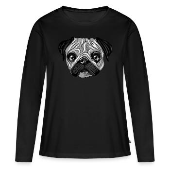 amant de carlin gris noir amant de carlin - T-shirt manches longues Premium bio Femme - noir - Devant - Julia (174cm)