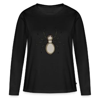 Mignonne Petite Araignée, Araignées, Animaux, Animaux De Compagnie - T-shirt manches longues Premium bio Femme - noir - Devant - Julia (174cm)