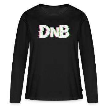 DnB - Drum n Bass - T-shirt manches longues Premium bio Femme - noir - Devant - Julia (174cm)
