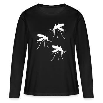 Moustique Moustique Moustique Moustique insecte parasite - T-shirt manches longues Premium bio Femme - noir - Devant - Julia (174cm)