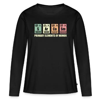 Sarcasm - T-shirt manches longues Premium bio Femme - noir - Devant - Julia (174cm)