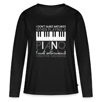 No mistakes piano piano - Women's Premium Organic Long Sleeve Shirt - black - Front - Julia (174cm)