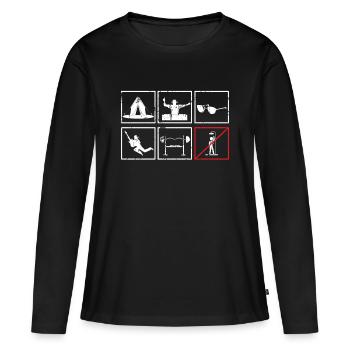 Festival Festival Festival - Frauen Premium Bio Langarmshirt - Schwarz - Vorne - Julia (174cm)