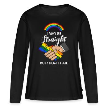 Tolérance aux droits de l'homme Antiracisme - T-shirt manches longues Premium bio Femme - noir - Devant - Julia (174cm)