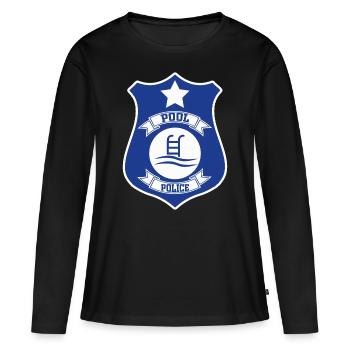 Maître piscine Piscine - T-shirt manches longues Premium bio Femme - noir - Devant - Julia (174cm)
