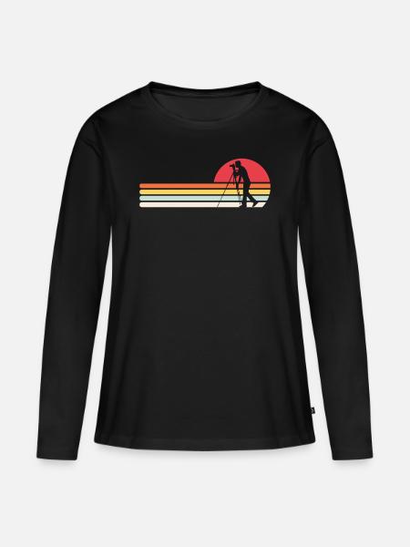 Fotograf - Frauen Premium Bio Langarmshirt - Schwarz