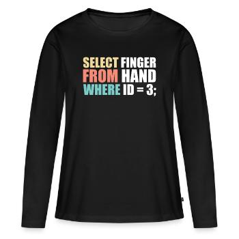 Computer scientist programmer - Women's Premium Organic Long Sleeve Shirt - black - Front - Julia (174cm)