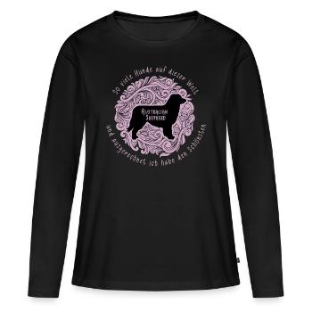 Ausgerechnet ich habe den schönsten Hund - Aussie - Frauen Premium Bio Langarmshirt - Schwarz - Vorne - Julia (174cm)