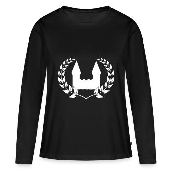 Château château fort médiéval - T-shirt manches longues Premium bio Femme - noir - Devant - Julia (174cm)