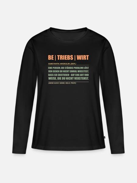 Betriebswirt Geschenk - Frauen Premium Bio Langarmshirt - Schwarz