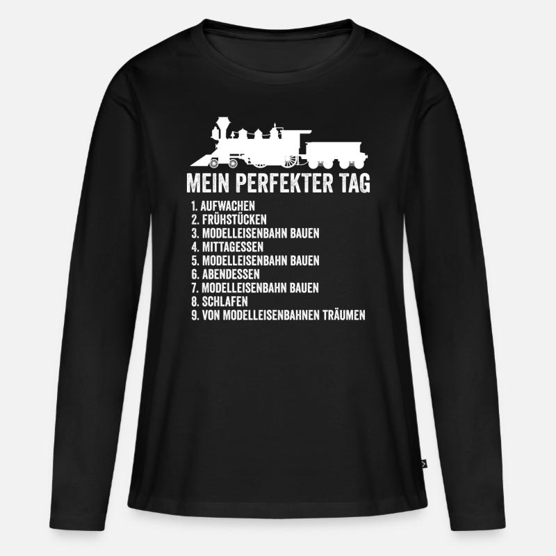 Modellbauer Geschenk - Frauen Premium Bio Langarmshirt - Schwarz