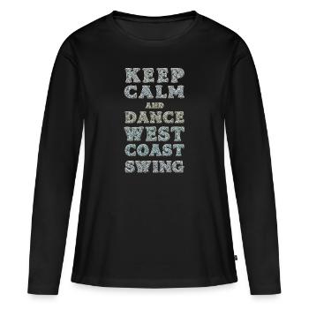West Coast Swing Dance Gift WCS - Women's Premium Organic Long Sleeve Shirt - black - Front - Julia (174cm)