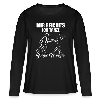 Boogie Woogie Tanzen Tänzer Geschenk - Frauen Premium Bio Langarmshirt - Schwarz - Vorne - Julia (174cm)