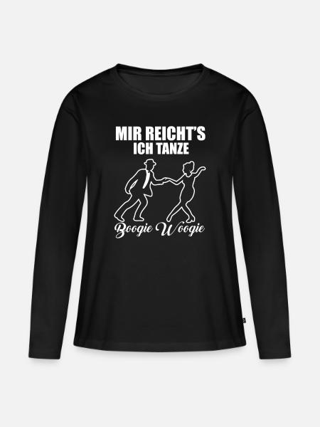 Boogie Woogie Tanzen Tänzer Geschenk - Frauen Premium Bio Langarmshirt - Schwarz
