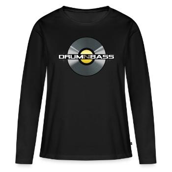 Drum N Bass Vynil DNB and Bass gift - Women's Premium Organic Long Sleeve Shirt - black - Front - Julia (174cm)