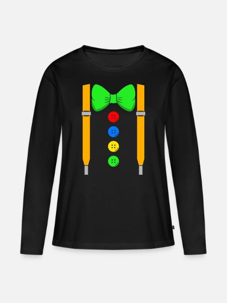 Clown Karneval Fasching Verkleidung & Kostüm - Frauen Premium Bio Langarmshirt - Schwarz