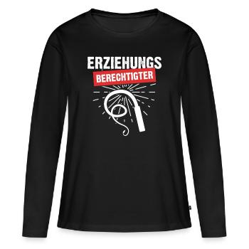 BDSM Dom Fetish Kinky disant cadeau esclave ddlg - T-shirt manches longues Premium bio Femme - noir - Devant - Julia (174cm)