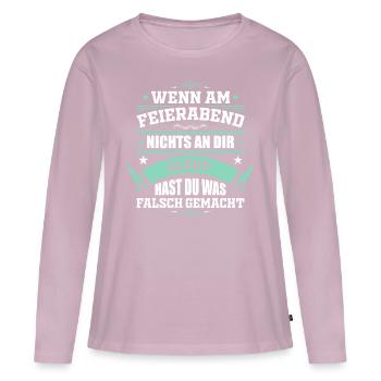 Lustiges Erzieher Kinderbetreuer Sprüche Geschenk - Frauen Premium Bio Langarmshirt - Altrosa - Vorne - Julia (174cm)