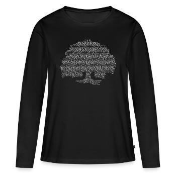 Il n'y a pas de planète B.Il n'y a pas de planète B. - T-shirt manches longues Premium bio Femme - noir - Devant - Julia (174cm)