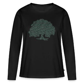 Il n'y a pas de planète B.Il n'y a pas de planète B. - T-shirt manches longues Premium bio Femme - noir - Devant - Julia (174cm)