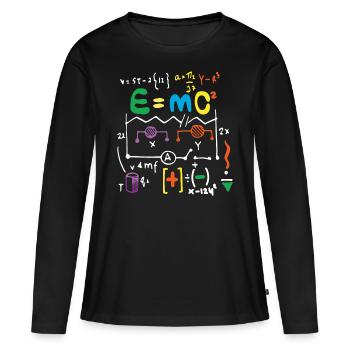 Physik Relativitätstheorie Formel - Frauen Premium Bio Langarmshirt - Schwarz - Vorne - Julia (174cm)