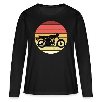 Simson fan rétro s51 gdr conception de cyclomoteur - T-shirt manches longues Premium bio Femme - noir - Devant - Julia (174cm)
