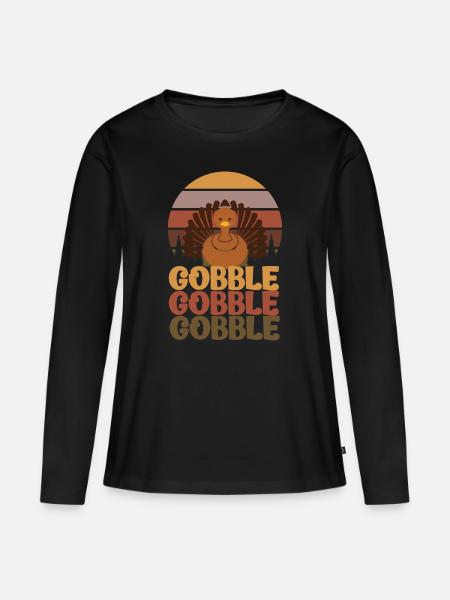 Thanksgiving - Frauen Premium Bio Langarmshirt - Schwarz