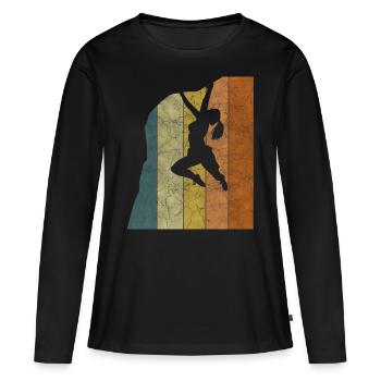 Escalade alpinistes montagnes alpinistes femmes poison - T-shirt manches longues Premium bio Femme - noir - Devant - Julia (174cm)