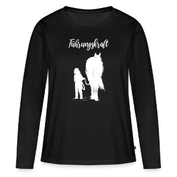 Reiterinnen Geschenk Führungskraft Reiterin Pferde - Frauen Premium Bio Langarmshirt - Schwarz - Vorne - Julia (174cm)