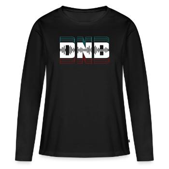 Drum N Bass DNB Drum & Bass Rave Dubstep Electro - Women's Premium Organic Long Sleeve Shirt - black - Front - Julia (174cm)