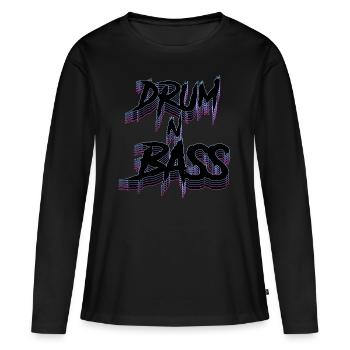 Drum N Bass DNB Drum & Bass Rave Dubstep Electro - Women's Premium Organic Long Sleeve Shirt - black - Front - Julia (174cm)