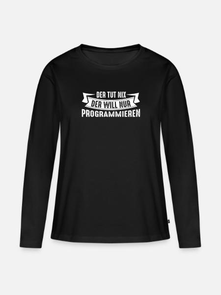 Programmierer Programmieren - Frauen Premium Bio Langarmshirt - Schwarz