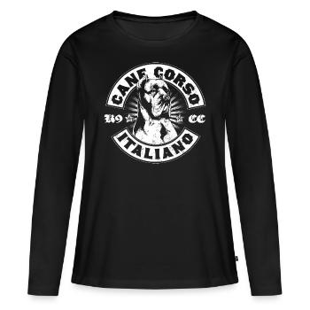 Cane Corso - T-shirt manches longues Premium bio Femme - noir - Devant - Julia (174cm)