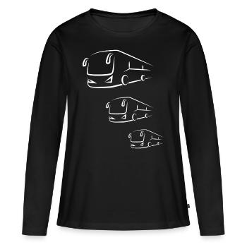 Bus bus bus autobus scolaire - T-shirt manches longues Premium bio Femme - noir - Devant - Julia (174cm)