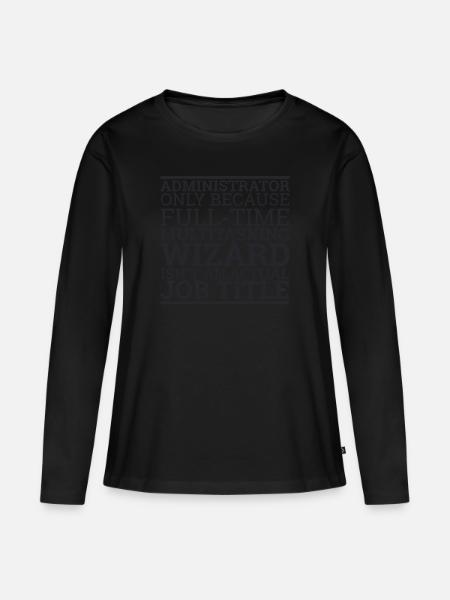 "Administrator Wizard | Admin" - Frauen Premium Bio Langarmshirt - 