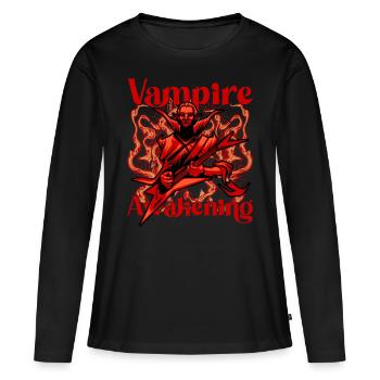 Réveil des vampires - T-shirt manches longues Premium bio Femme - noir - Devant - Julia (174cm)