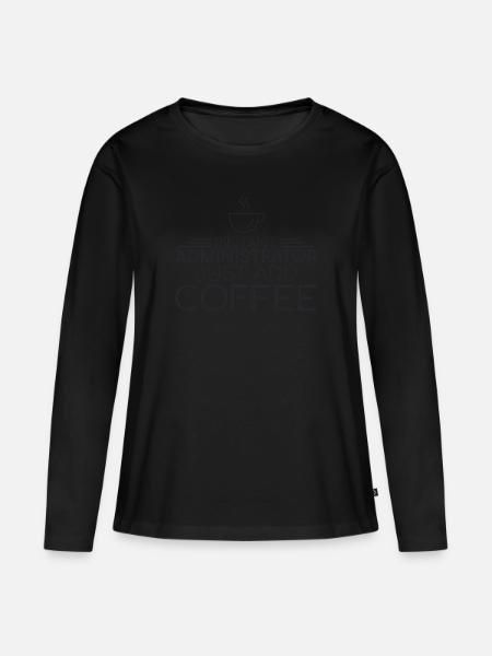 "Admin Coffee | Admin" - Frauen Premium Bio Langarmshirt -
