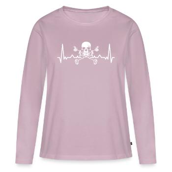Sondeln Excursion Heartbeat Gift Idea - Women's Premium Organic Long Sleeve Shirt - dusky pink - Front - Julia (174cm)