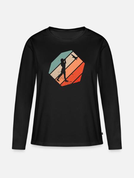 Observation des oiseaux - T-shirt manches longues Premium bio Femme - noir