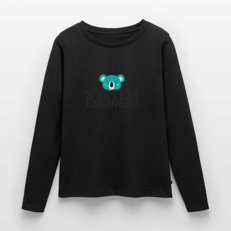 "System Engineer Koalafied | Systemtechnik" Frauen Premium Bio Langarmshirt