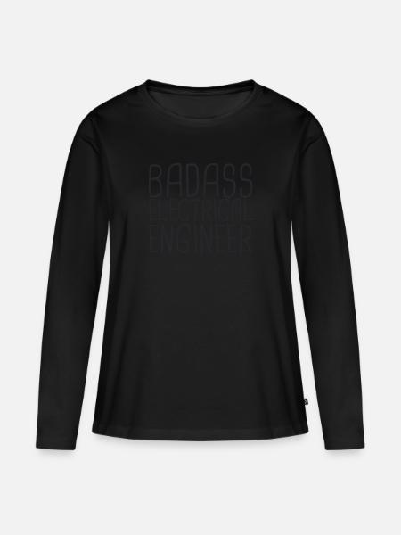 "Electrical Engineer Badass | Elektrotechnik" - Frauen Premium Bio Langarmshirt -
