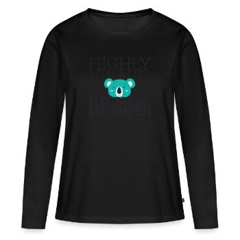 "Electrical Engineer Koalafied | Electrical Engineering" - Women's Premium Organic Long Sleeve Shirt - black - Front - Julia (174cm)