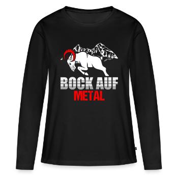 Heavy Metal Bock sur Métal - T-shirt manches longues Premium bio Femme - noir - Devant - Julia (174cm)