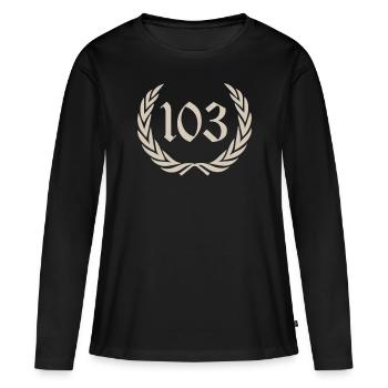 stari, 103, époque - T-shirt manches longues Premium bio Femme - noir - Devant - Julia (174cm)